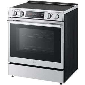 LG 30 in. 6.3 cu. ft. Smart Air-Fry True European Convection Slide-In Electric Range with 4 Induction Burners - PrintProof Stainless Steel, , hires