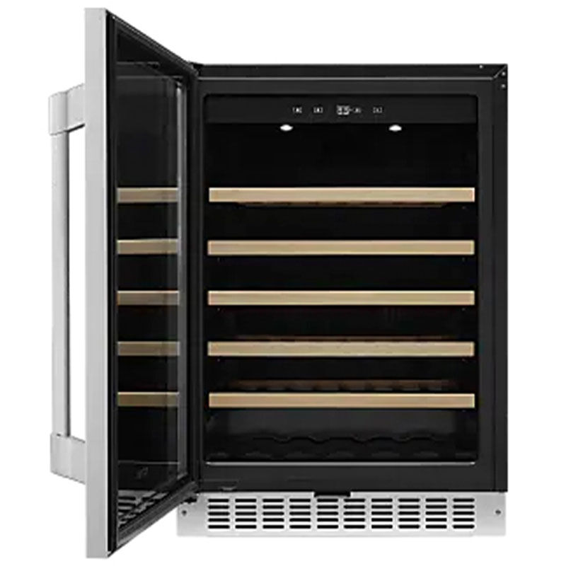 Dacor 24 in. Compact Built-In Wine Cooler with 45 Bottle Capacity, Dual Temperature Zone & Digital Control - Silver Stainless, , hires