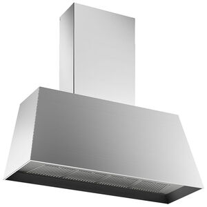Bertazzoni Master Series 48 in. Canopy Pro Style Range Hood with 3 Speed Settings, 600 CFM, Ducted Venting & 1 LED Light - Stainless Steel, Stainless Steel, hires
