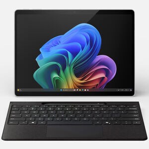 Microsoft Surface Pro 13 in. 2-in-1 Touchscreen Notebook with Copilot+PC, Snapdragon X Elite CPU, Qualcomm Adreno GPU, 32 GB RAM, 1 TB SSD, up to 14 Hrs. of Battery Life & Windows 11 Home - Platinum, , hires