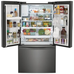 Frigidaire 36 in. 27.8 cu. ft. French Door Refrigerator with Ice & Water Dispenser - Black Stainless, Black Stainless, hires