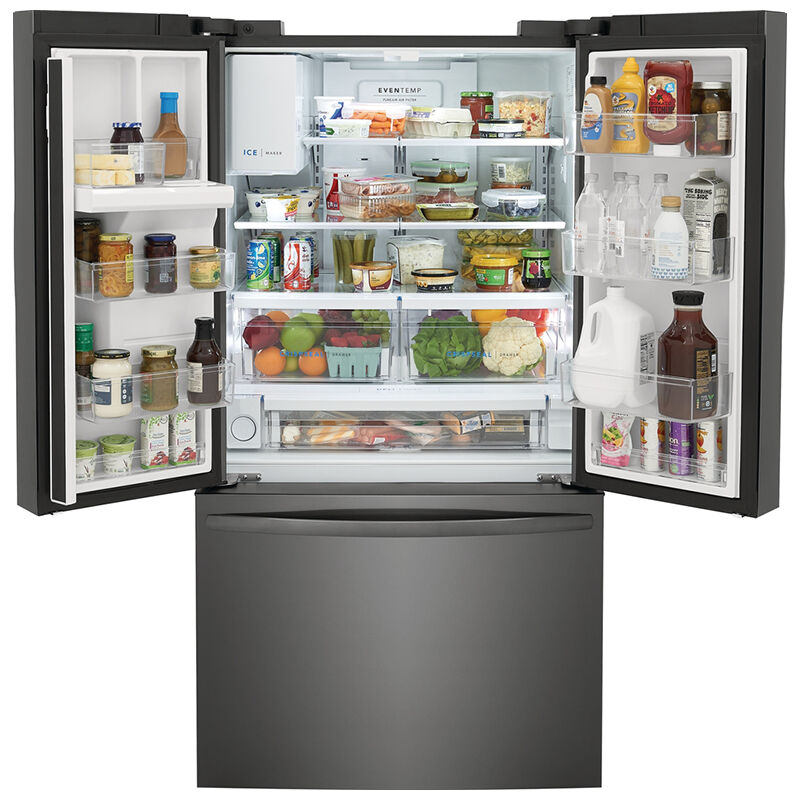 Frigidaire 36 in. 27.8 cu. ft. French Door Refrigerator with Ice & Water Dispenser - Black Stainless, Black Stainless, hires