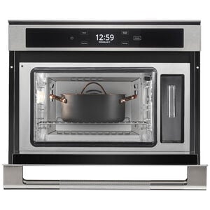 JennAir Rise 24 in. 1.3 cu. ft. Smart Steam Electric Single Wall Oven with True European Convection - Stainless Steel, , hires