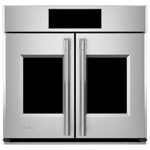 Monogram Statement 30 in. 5.0 cu. ft. Smart Electric Single Wall Oven with True European Convection - Stainless Steel, , hires