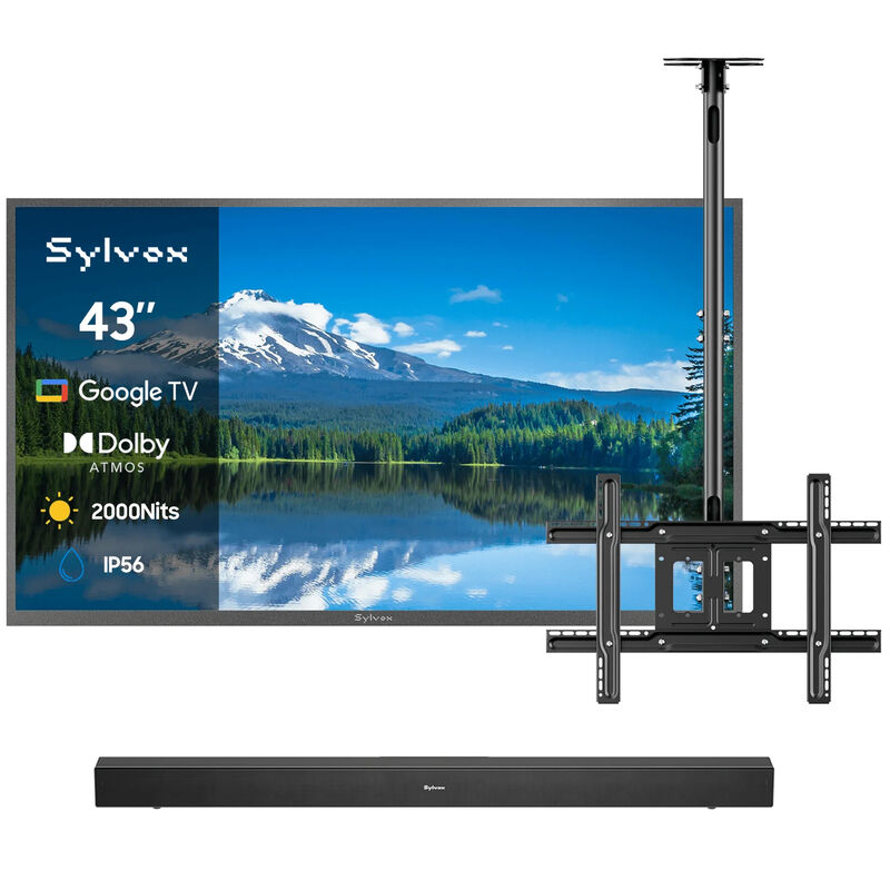 Sylvox - Pool Pro 3.0 43" Class Full Sun 4K UHD LED Smart Google Outdoor TV, , hires