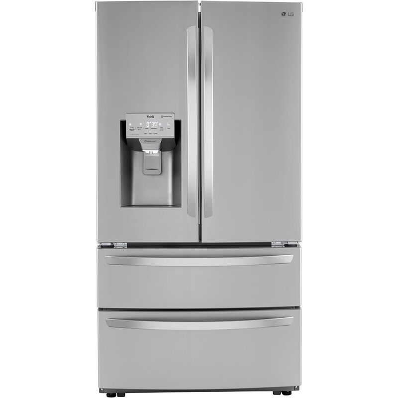 LG 36inch 22 cu. ft. Counter Depth Door French Door Refrigerator with  Double Freezer & Craft Ice - PrintProof Stainless Steel