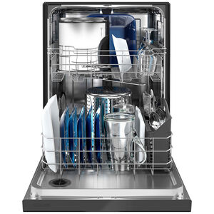 Maytag 24 in. Built-In Dishwasher with Top Control, 50 dBA Sound Level, 14 Place Settings, 5 Wash Cycles & Sanitize Cycle - Black, Black, hires