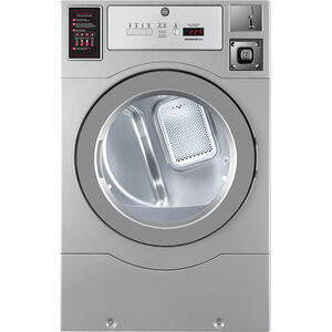 Crossover Commercial Laundry 27 in. 7.0 cu. ft. Bottom Control Stackable Electric Dryer with Coin Operation & OPL/Card Ready - Stainless Steel, , hires