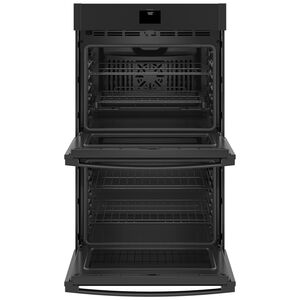 GE 30" 10.0 Cu. Ft. Electric Smart Double Wall Oven with True European Convection & Self Clean - Black, Black, hires