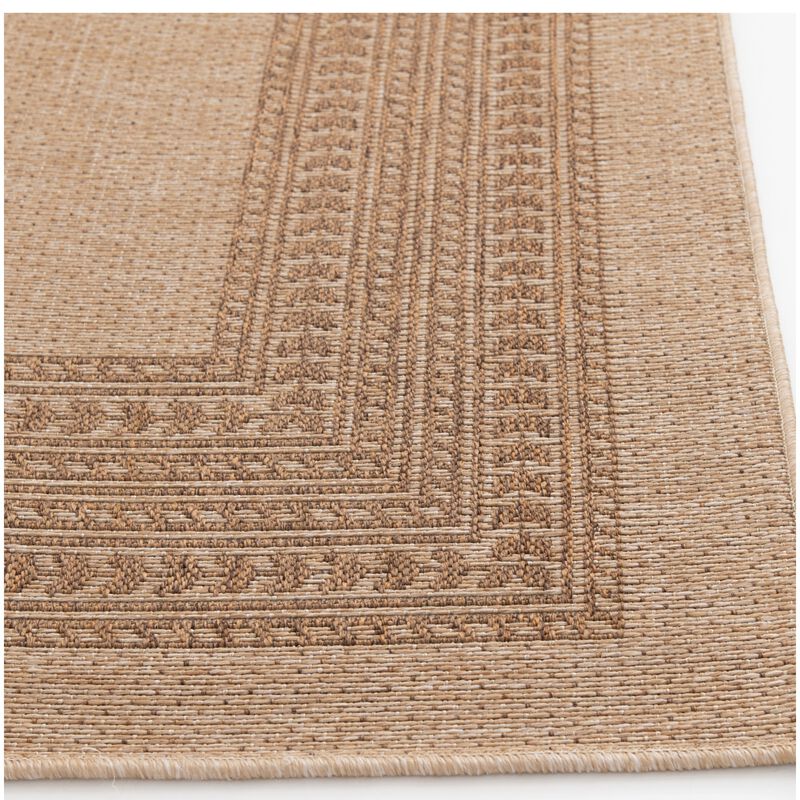 Natco Santorini Collection Outdoor Area Rug Sutton 7'10"x9'10" - Natural/Earth, , hires