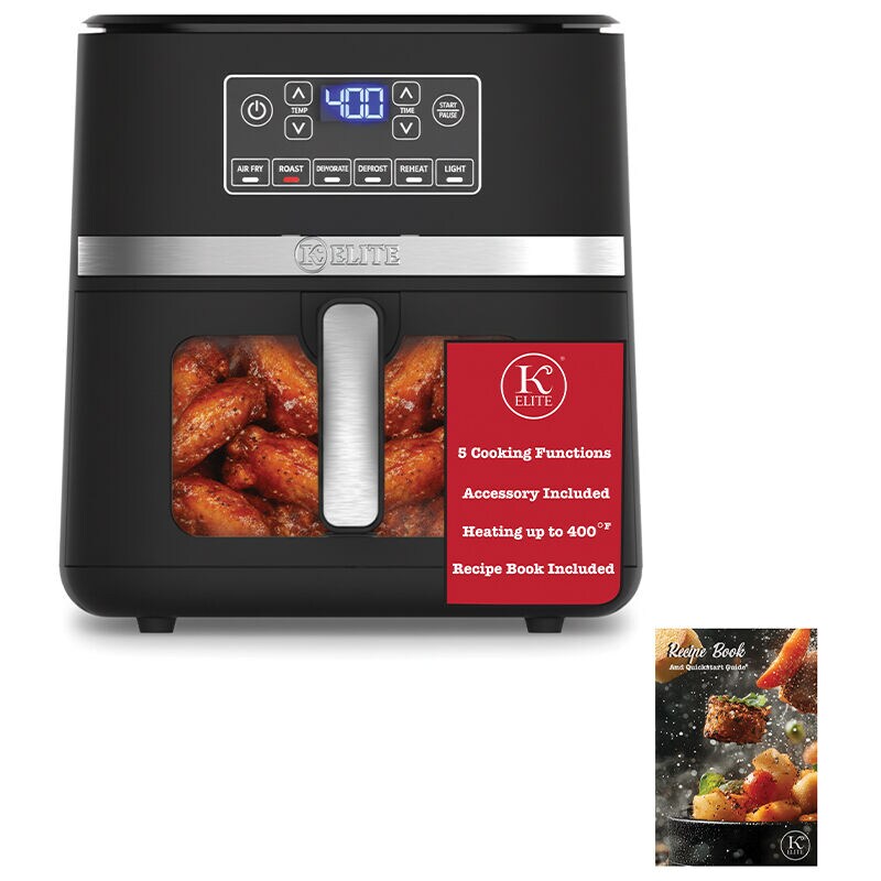 Kitchen Elite 5QT Air Fryer - Black, , hires