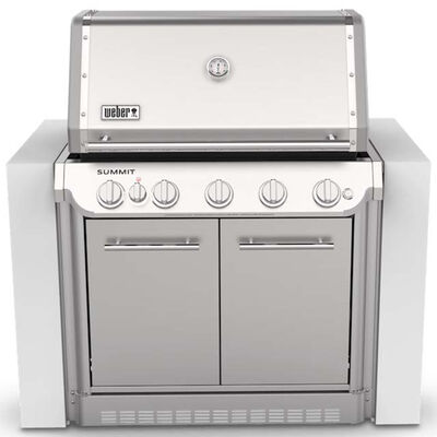Weber Summit SB38 S Series 5-Burner Built-In Natural Gas Grill with Rotisserie & Smoker Box - Stainless Steel | 1500043