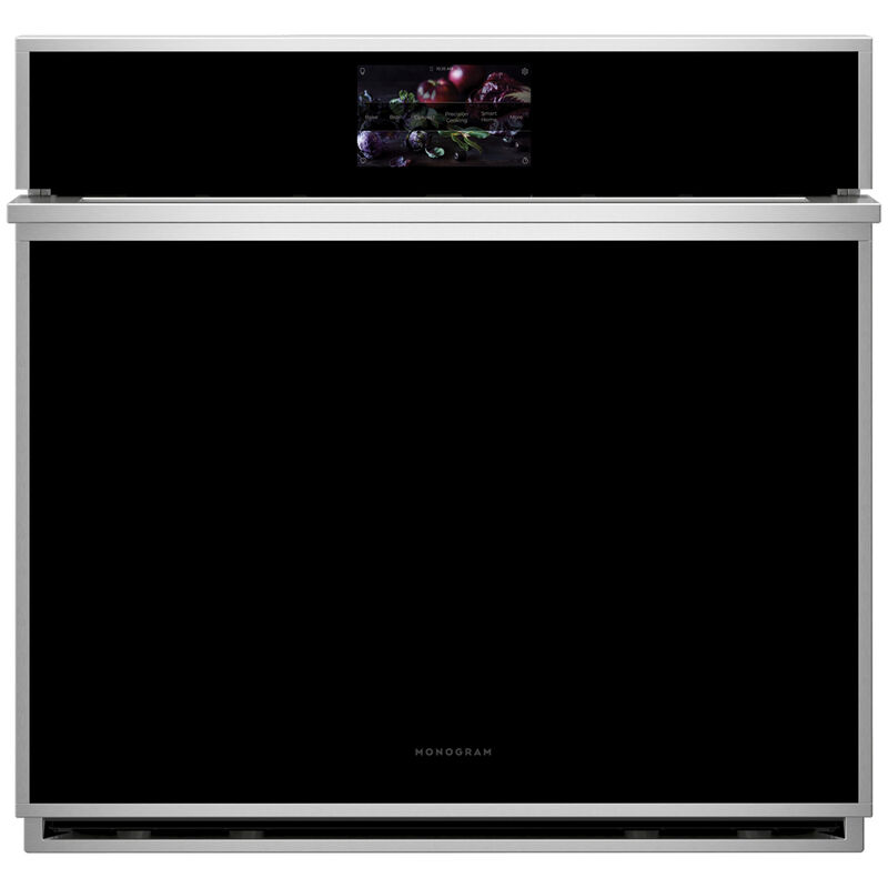 Monogram Minimalist Series 30 in. 5 cu. ft. Smart Speed Electric Single Wall Oven with True European Convection - Stainless Steel, , hires