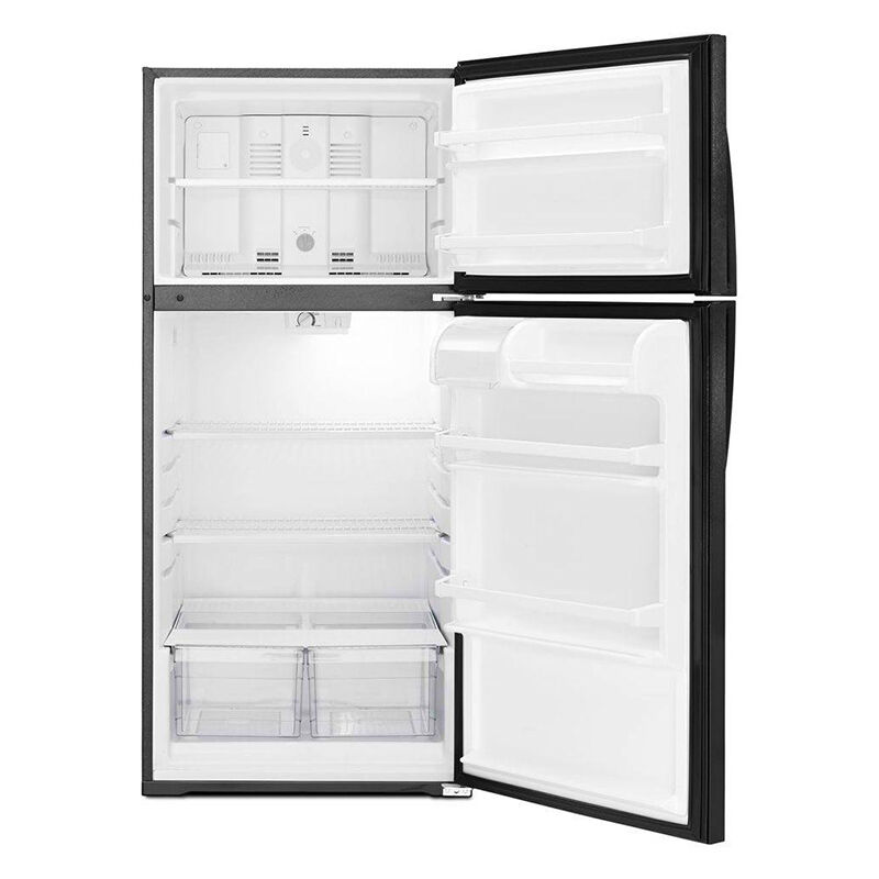 Whirlpool 28 in. 14.3 cu. ft. Top Freezer Refrigerator - Black, Black, hires