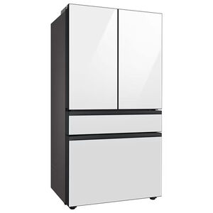 Samsung Bespoke 36 in. 22.8 cu. ft. Smart Counter Depth 4-Door French Door Refrigerator with Internal Water Dispenser - White Glass, White Glass, hires