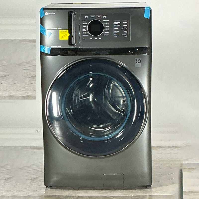 GE Profile 28 in. 4.8 cu. ft. UltraFast Smart Electric Front Load Ventless All-in-One Combo with Heat Pump, Sensor Dry, Sanitize & Steam Cycle - Carbon Graphite (Open Box Good Condition), , hires
