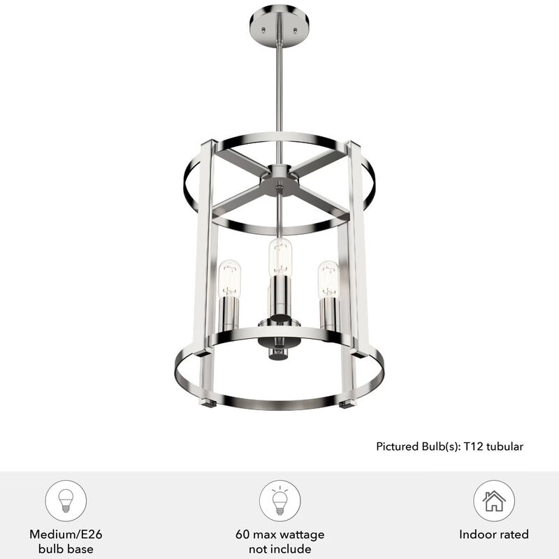 Hunter Astwood 16 in. 4 Light Chandelier - Brushed Nickel, , hires