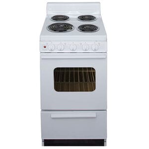 Premier 20 in. 2.4 cu. ft. Electric Range with Coil Burners - White, , hires