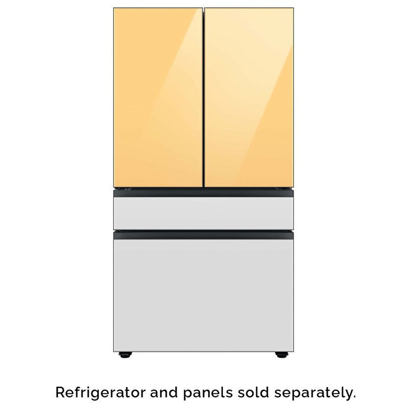 Samsung Bespoke 4-Door French Door Bottom Panel for Refrigerators - White Glass, , hires