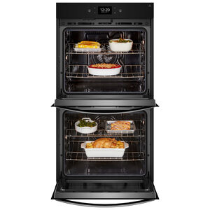 Whirlpool 27 in. 8.6 cu. ft. Electric Smart Double Wall Oven with True European Convection & Self Clean - Fingerprint Resistant Stainless Steel, , hires