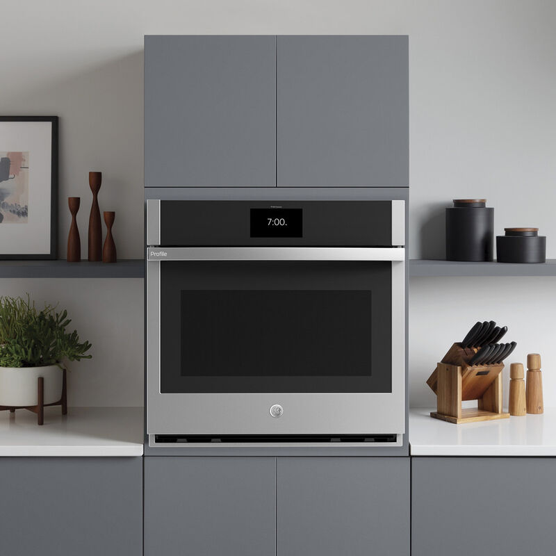 GE Profile 27 in. 4.3 cu. ft. Smart Electric Single Wall Oven with True European Convection - Stainless Steel, , hires