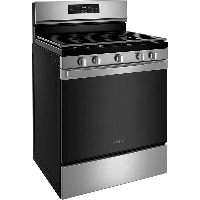 Whirlpool 30 in. 5 cu. ft. Air Fry Standard Convection Gas Range with 5 Sealed Burners - Stainless Steel, , hires