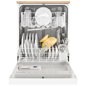 Whirlpool 24 in. Front Control Portable Dishwasher with 64 dBa Sound Level & Pocket - White, White, hires