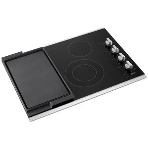 Maytag 30 in. 4-Burner Electric Cooktop with Power Burner, Reversible Grill & Griddle - Stainless Steel, , hires