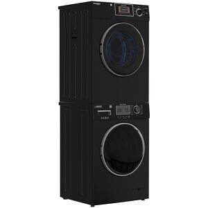 Equator Compact 24 in. 1.57 cu. ft. Electric Front Load Laundry Center with Sensor Dry, Pet & Sanitize Cycle - Black, , hires