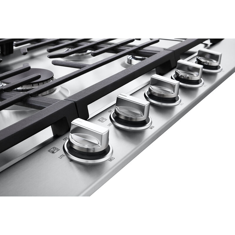 LG 36 in. 5-Burner Natural Gas Cooktop with 20K UltraHeat BTU Burner & Simmer Burner - Stainless Steel, Stainless Steel, hires