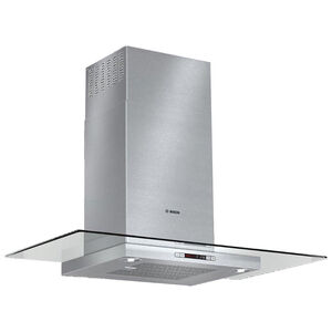 Bosch Benchmark Series 36 in. Convertible Chimney Style Range Hood with 600 CFM, 4 Fan Speeds & 2 Halogen Lights - Stainless Steel, , hires
