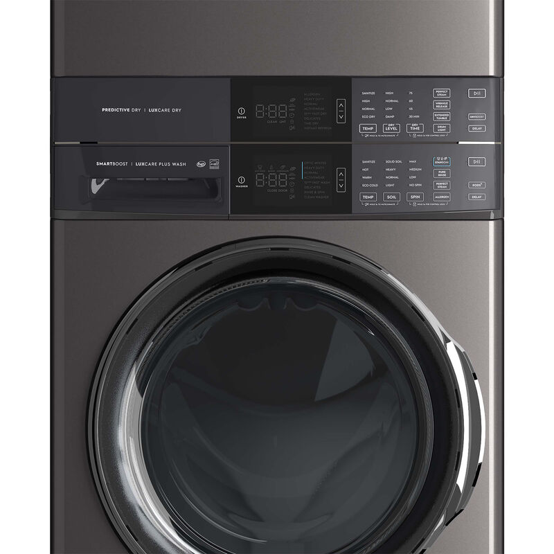 Electrolux 27 in. 4.5 cu. ft. Gas Front Load Laundry Center with LuxCare Dry, Optic Whites Cycle, Sensor Dry, Sanitize & Perfect Steam Cycle - Titanium, Titanium, hires