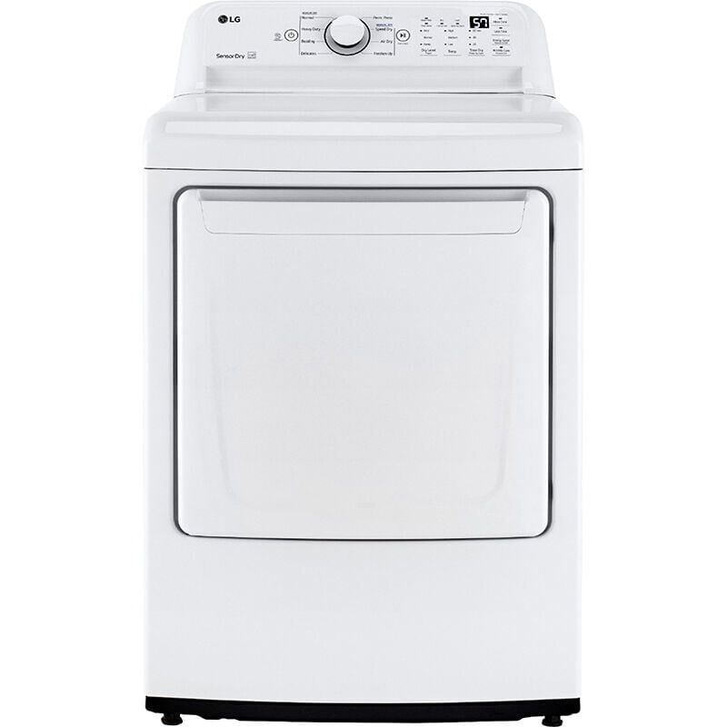 LG 27 in. 7.3 cu. ft. Electric Dryer with Sensor Dry Technology & Solid White Door Trim - White, , hires