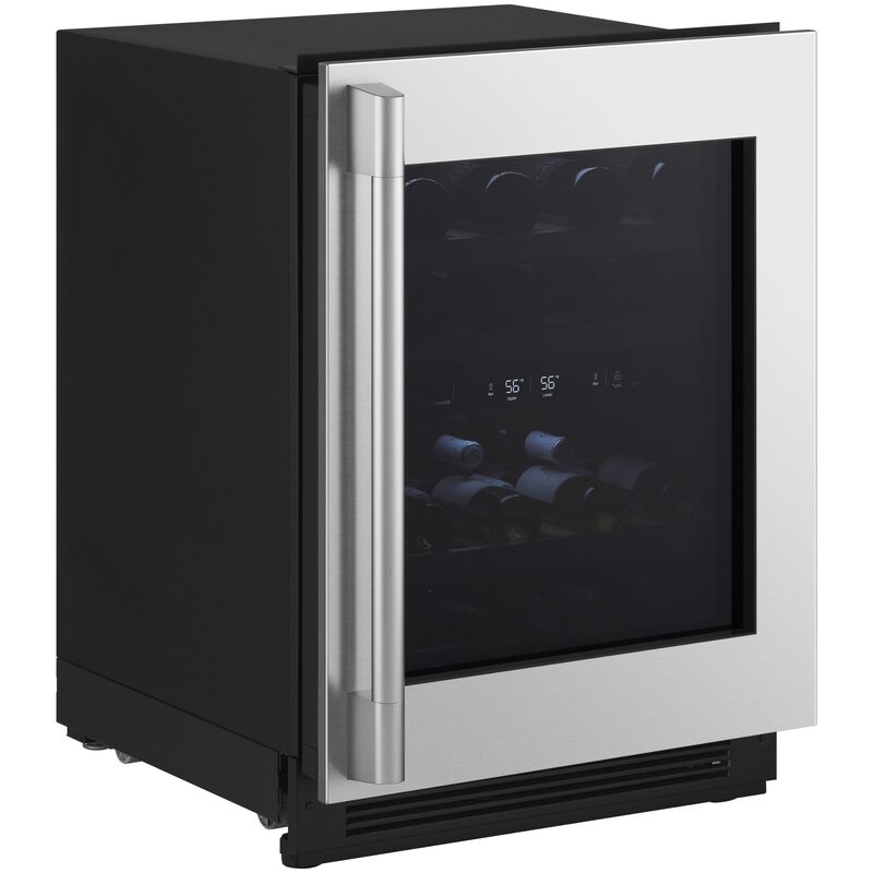 SKS 24 in. Undercounter Smart Wine Cooler with Metal & Wood Racks, Dual Temperature Zones & 41 Bottle Capacity - Custom Panel Ready, , hires