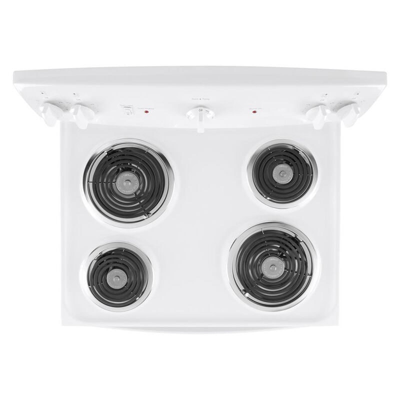 GE 30 in. 5 cu. ft. Electric Range with Coil Burners - White, White, hires
