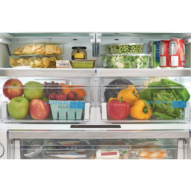 Frigidaire Gallery 36 in. 22.6 cu. ft. Counter Depth French Door Refrigerator with Ice & Water Dispenser - Black Stainless, Black Stainless, hires