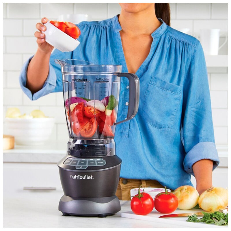 Nutribullet 64 Oz. Variable Speed Countertop Blender with Plastic Jar & Tamper - Matte Black, , hires