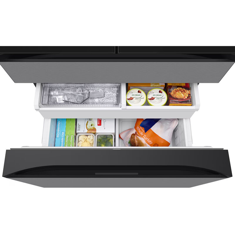 Samsung Bespoke 36 in. 22.5 cu. ft. Smart Counter Depth 4-Door French Door Refrigerator with AI Home, Beverage Center & Internal Water Autofill Pitcher - Charcoal Glass & Stainless Steel, , hires