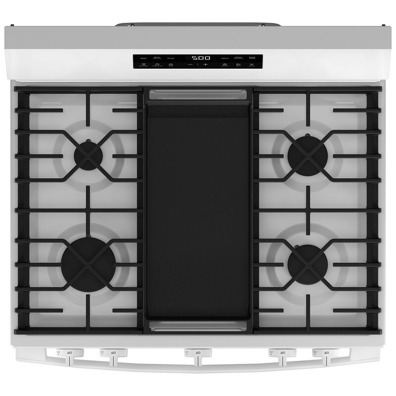 GE 500 Series 30 in. 5.3 cu. ft. Oven Freestanding Natural Gas Range with 5 Sealed Burners & Griddle - White, , hires