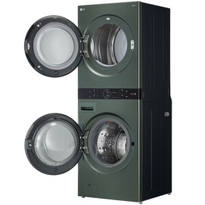 LG 27 in. WashTower with 4.5 cu. ft. Washer with 6 Wash Programs & 7.4 cu. ft. Gas Dryer with 6 Dryer Programs, Sensor Dry & Wrinkle Care - Nature Green, Nature Green, hires