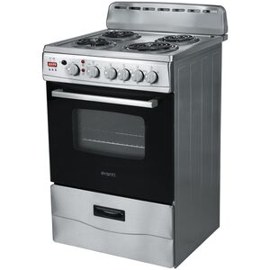 Avanti 24 in. 2.6 cu. ft. Electric Range with Coil Burners - Stainless Steel, , hires