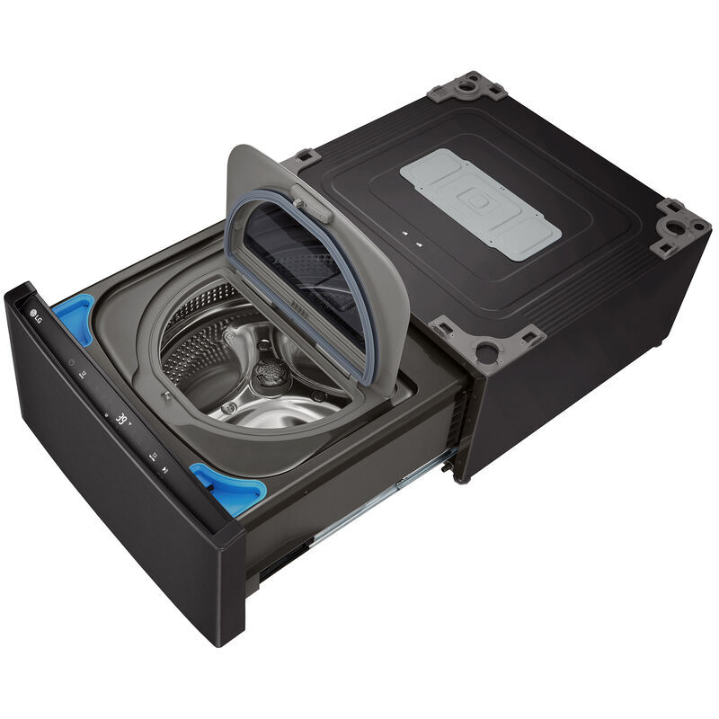 LG SideKick 27 in. 1.0 cu. ft. TwinWash Compatible Pedestal Washer - Black Steel, , hires