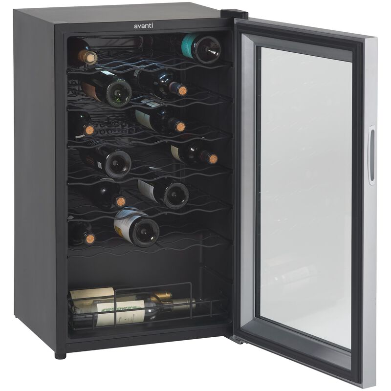 Avanti 20 in. Freestanding Wine Cooler with Wire Racks, Single Temperature Zone & 34 Bottle Capacity - Platinum, , hires