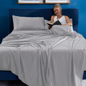BedGear Hyper-Cotton Twin Size Sheet Set (Ideal for Adj. Bases) - Light Grey, , hires