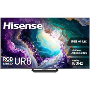 Hisense - 65" Class UR8 Series RGB Mini-LED 4K UHD Smart Google TV, , hires