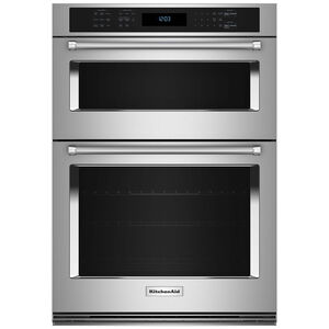KitchenAid 27 in. 5.7 cu. ft. Electric Microwave/Wall Oven Combo with True European Convection & Sensor Cooking - Stainless Steel, , hires