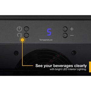 Whirlpool 15 in. Undercounter Wine Cooler with Wood Racks, Single Temperature Zone & 34 Bottle Capacity - Stainless Steel, , hires