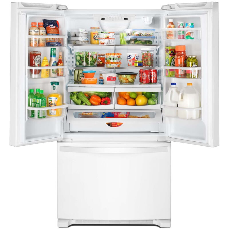 Whirlpool 33 in. 22.1 cu. ft. French Door Refrigerator with Internal Water Dispenser - White, White, hires