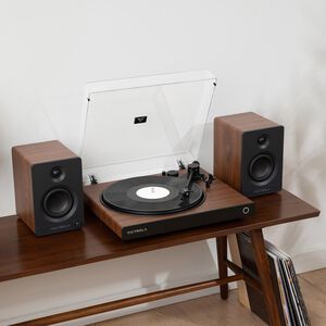 Victrola Wave Bluetooth Turntable with Auracast - Walnut, , hires