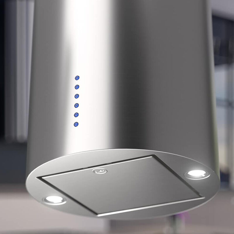XO 16 in. Chimney Style Range Hood with 3 Speed Settings, 600 CFM, Convertible Venting & 2 LED Lights - Stainless Steel, , hires